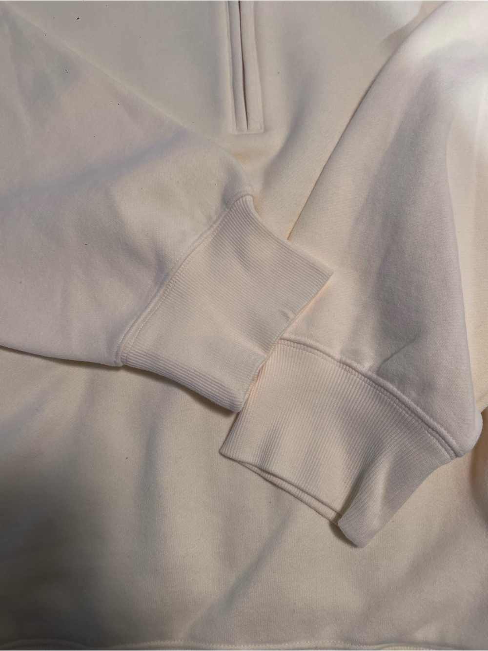 Aritzia Cozy Sweatfleece Boyfriend 1/2 Zip - Lemonade Yellow Size XL NWOT - Picture 7 of 9